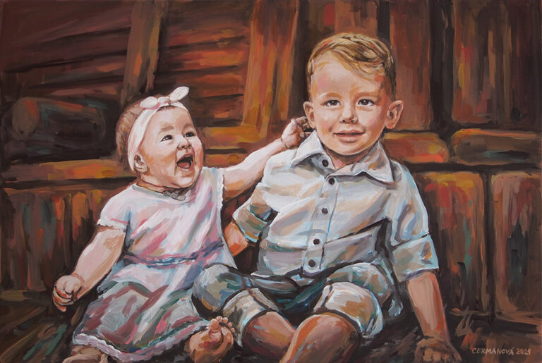 malba portrétů - děti