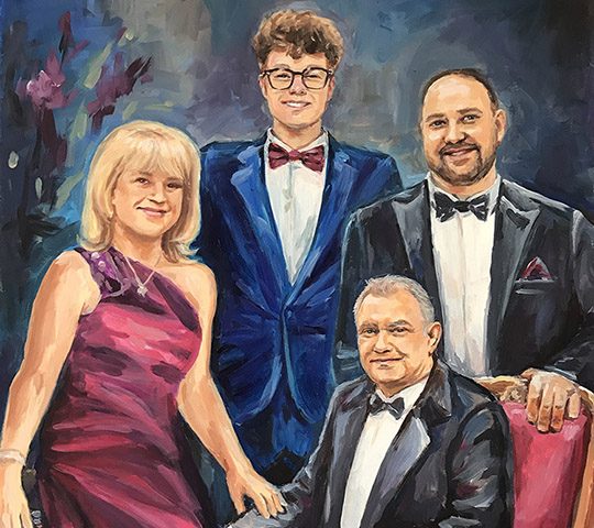 rodinný portrét malba