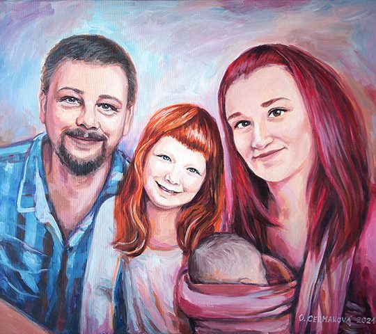 rodinný portrét - malba